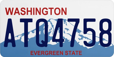 WA license plate ATQ4758
