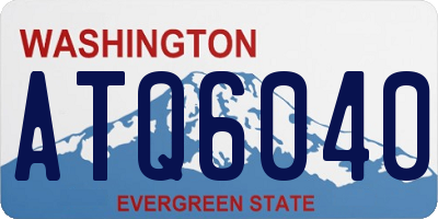 WA license plate ATQ6040