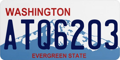 WA license plate ATQ6203