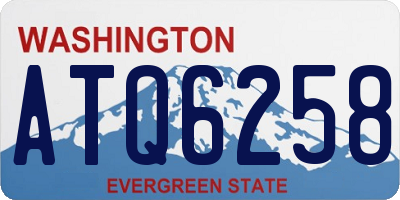 WA license plate ATQ6258