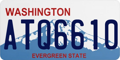 WA license plate ATQ6610