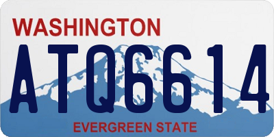 WA license plate ATQ6614