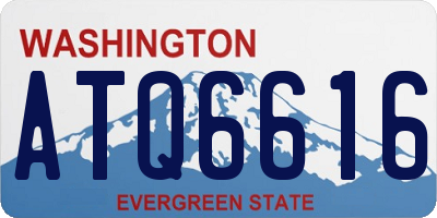 WA license plate ATQ6616