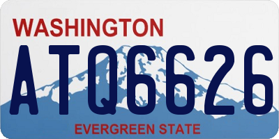 WA license plate ATQ6626