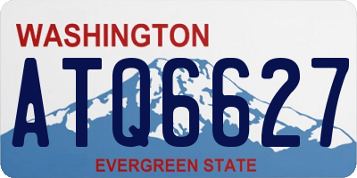 WA license plate ATQ6627