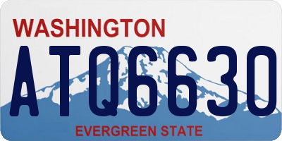 WA license plate ATQ6630