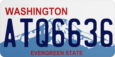 WA license plate ATQ6636