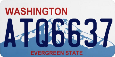 WA license plate ATQ6637