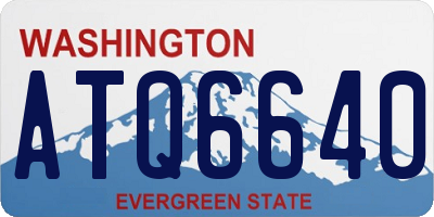 WA license plate ATQ6640