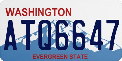 WA license plate ATQ6647
