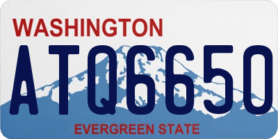 WA license plate ATQ6650