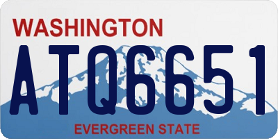 WA license plate ATQ6651