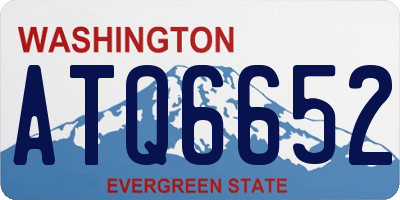 WA license plate ATQ6652