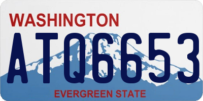 WA license plate ATQ6653