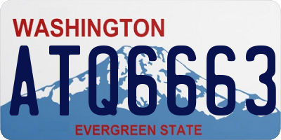 WA license plate ATQ6663