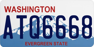 WA license plate ATQ6668