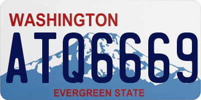 WA license plate ATQ6669