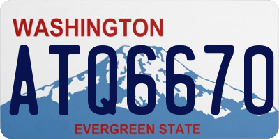 WA license plate ATQ6670