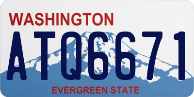 WA license plate ATQ6671