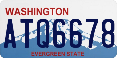 WA license plate ATQ6678