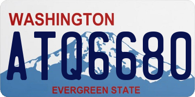 WA license plate ATQ6680