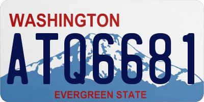 WA license plate ATQ6681