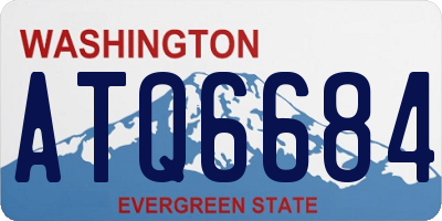 WA license plate ATQ6684