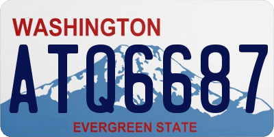WA license plate ATQ6687