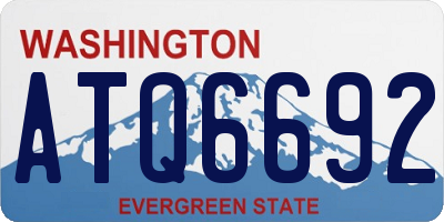 WA license plate ATQ6692