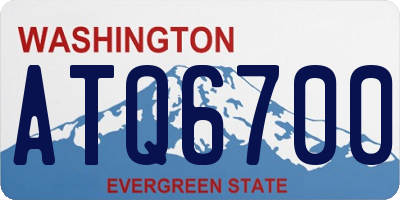 WA license plate ATQ6700
