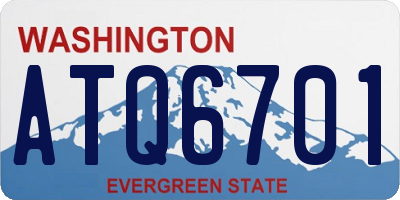 WA license plate ATQ6701