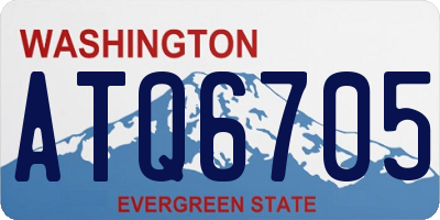 WA license plate ATQ6705