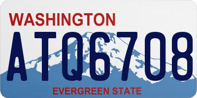 WA license plate ATQ6708