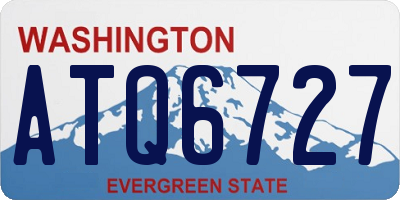WA license plate ATQ6727