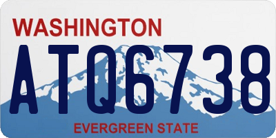 WA license plate ATQ6738