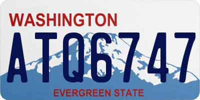 WA license plate ATQ6747