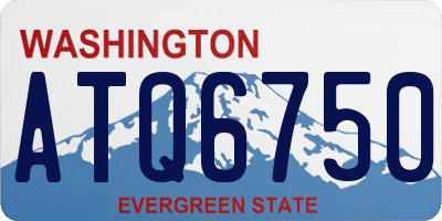 WA license plate ATQ6750