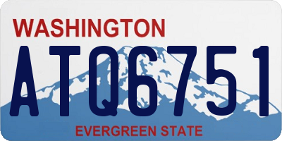 WA license plate ATQ6751