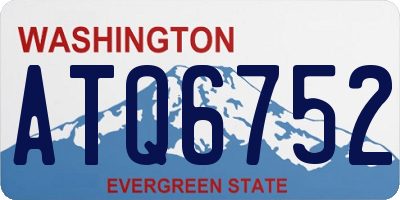 WA license plate ATQ6752