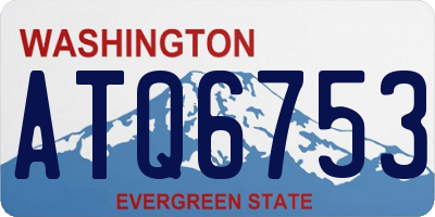 WA license plate ATQ6753