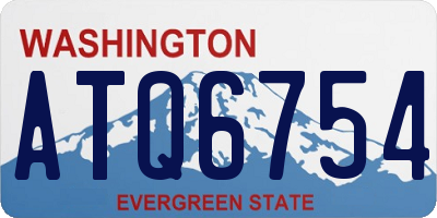 WA license plate ATQ6754
