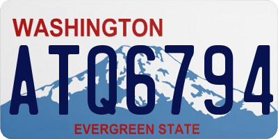 WA license plate ATQ6794