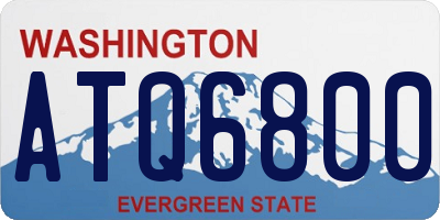 WA license plate ATQ6800