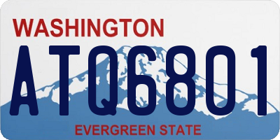 WA license plate ATQ6801