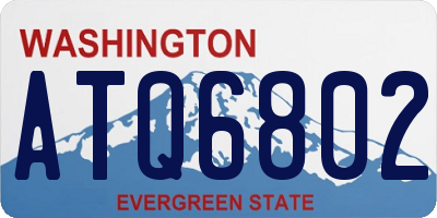WA license plate ATQ6802