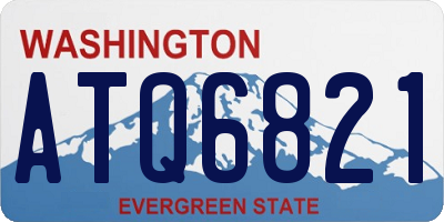 WA license plate ATQ6821