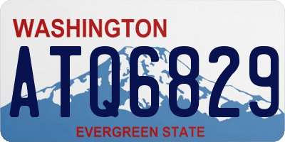 WA license plate ATQ6829