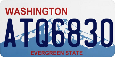 WA license plate ATQ6830