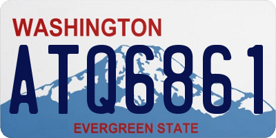 WA license plate ATQ6861