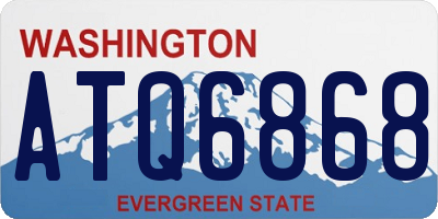 WA license plate ATQ6868